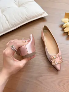 Elevate Your Elegance with 5cm Height Boosters, Water Diamond Embellished Square Buckle Pointed-Toe High Heels, Ideal for Weddings & Business Events, Women