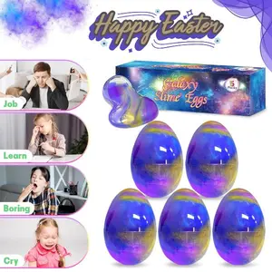 5 Pack Slime Filled Easter Eggs and Prefilled Basket Stuffers for Kids and Teens and Fun Egg Hunt Fillers and Party Favors and Easter Gift