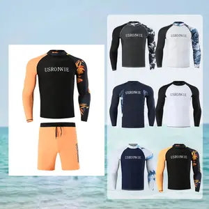 Cool new wetsuit men's swimsuit long-sleeved sunscreen quick-drying swimsuit jellyfish suit surf suit snorkeling set