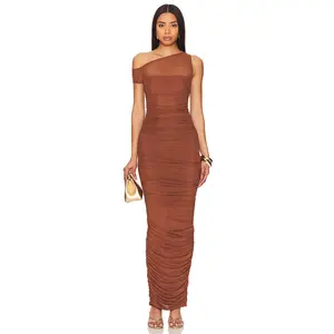 AFRM Biona Maxi Dress in Dark Clay