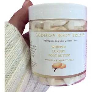 Goddess Body Treats Vanilla Sugar Cookie Whipped Luxury Body Butter 8oz  Hydrating Formula with Shea & Kokum Butter for Silky Smooth Skin