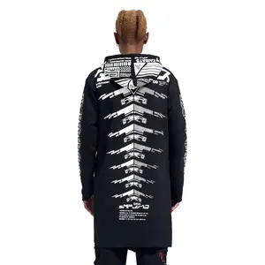 Sim507 Niepce Streetwear Fashion Cyberpunk Graphic Zip Up Hoodie