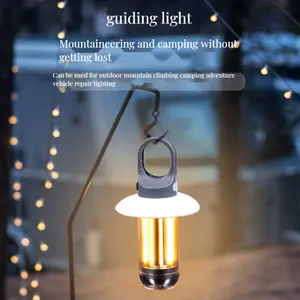 Dual light source multifunctional camping light 2-in-1 camping light portable outdoor flashlight