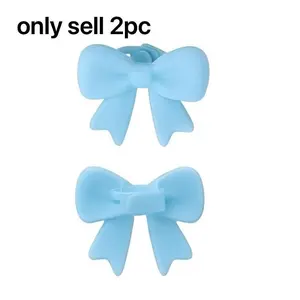 Silicone Bow Headphone Accessory, 3D Cute Clip-on Bows for Headphones, Detachable Decoration for Women, Silicone Bows Coquettish Headphone Clip Decor Attachment Accessories for