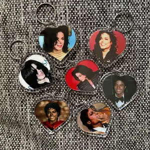 Michael Jackson Heart Keychains