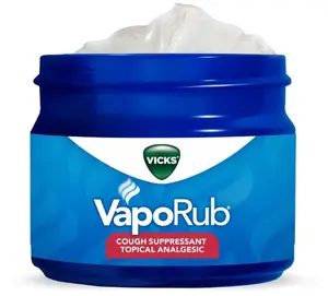 Vicks VapoRub, Original, Cough Suppressant, Topical Chest Rub & Analgesic Ointment, Medicated Vicks Vapors, Relief from Cough Due to Cold, Aches & Pains, 1.76oz