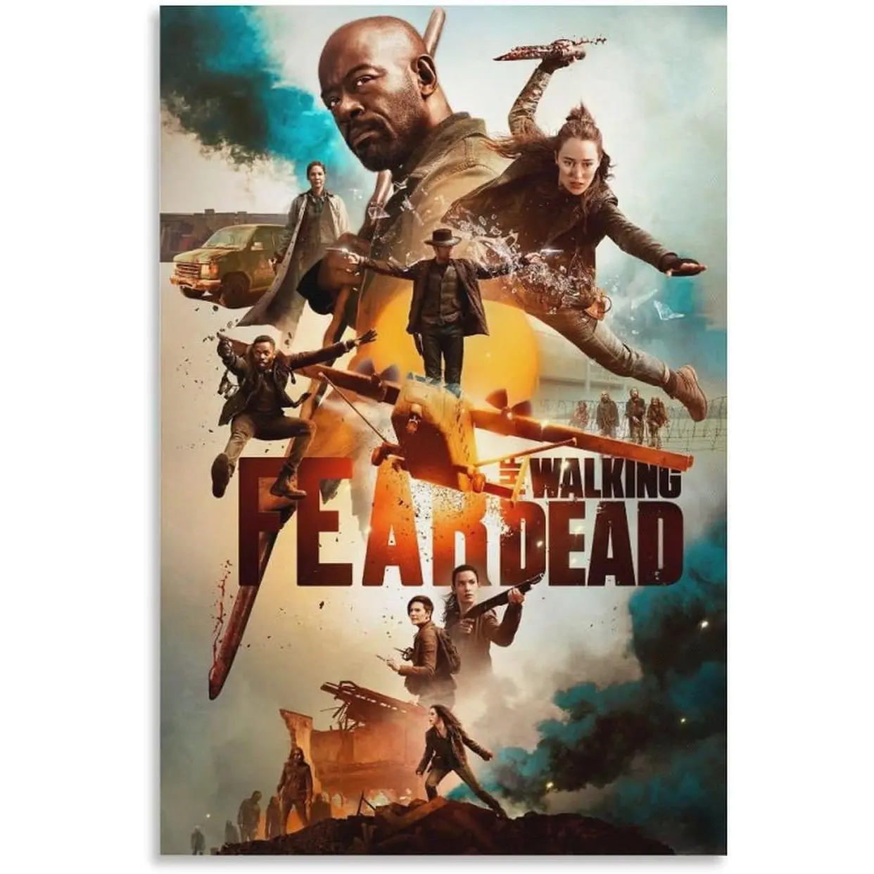 Fear The Walking Dead Horror Zombie Action Movie Posters Canvas Art Poster And Wall Art Picture Print Modern Family Bedroom Decor Poster