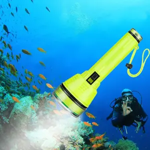 Rechargeable Dive Torch, 1 Count Sea-catching Diving Flashlight, Waterproof Scuba Diving Flashlight Torch, Night Dive Lighting Torch with Strap