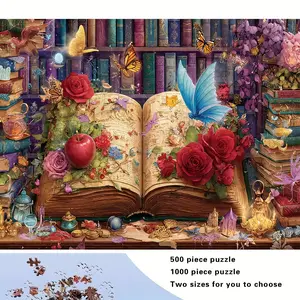 S&H 500/1000 Pieces Adult Puzzle, High Quality, Stress Relief Fun Family Game, Suitable for Birthdays, Christmas, Halloween, Best Gift, Deeply Loved by Puzzle Enthusiasts
