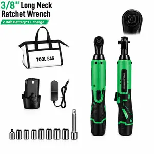 12V 3/8" Cordless Ratchet Wrench Kit, Heavy Duty Electric Ratchet Wrench with 3/8" Drive, Rechargeable Power Tool for Auto Repair, Tire Change, Mechanic Work, Furniture Assembly, Home DIY, Garage Repair, Car Maintenance & Handyman Use