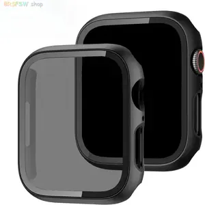 Privacy Screen Protective Case for iWatch with Built-in Tempered Glass, 2-in-1 Anti-Peeping Ultra-Thin Screen Protector & Cover, Compatible with 38–49mm Apple Watch Series & Ultra, Fashionable Protective Accessory for Men and Women