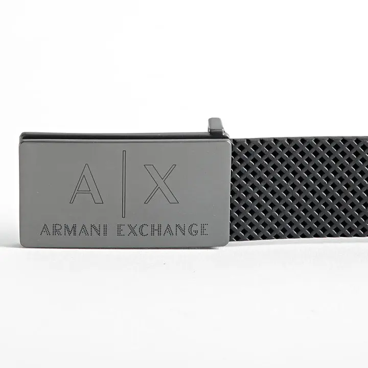 ARMANI EXCHANGE Black Leather Belt