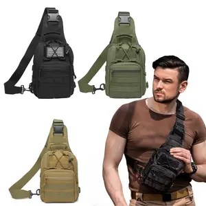 Tactical Shoulder Bag - Versatile Crossbody Bag, 1000D Nylon, Adjustable Strap, Multiple Pockets, Suitable for Daily Travel & Hiking