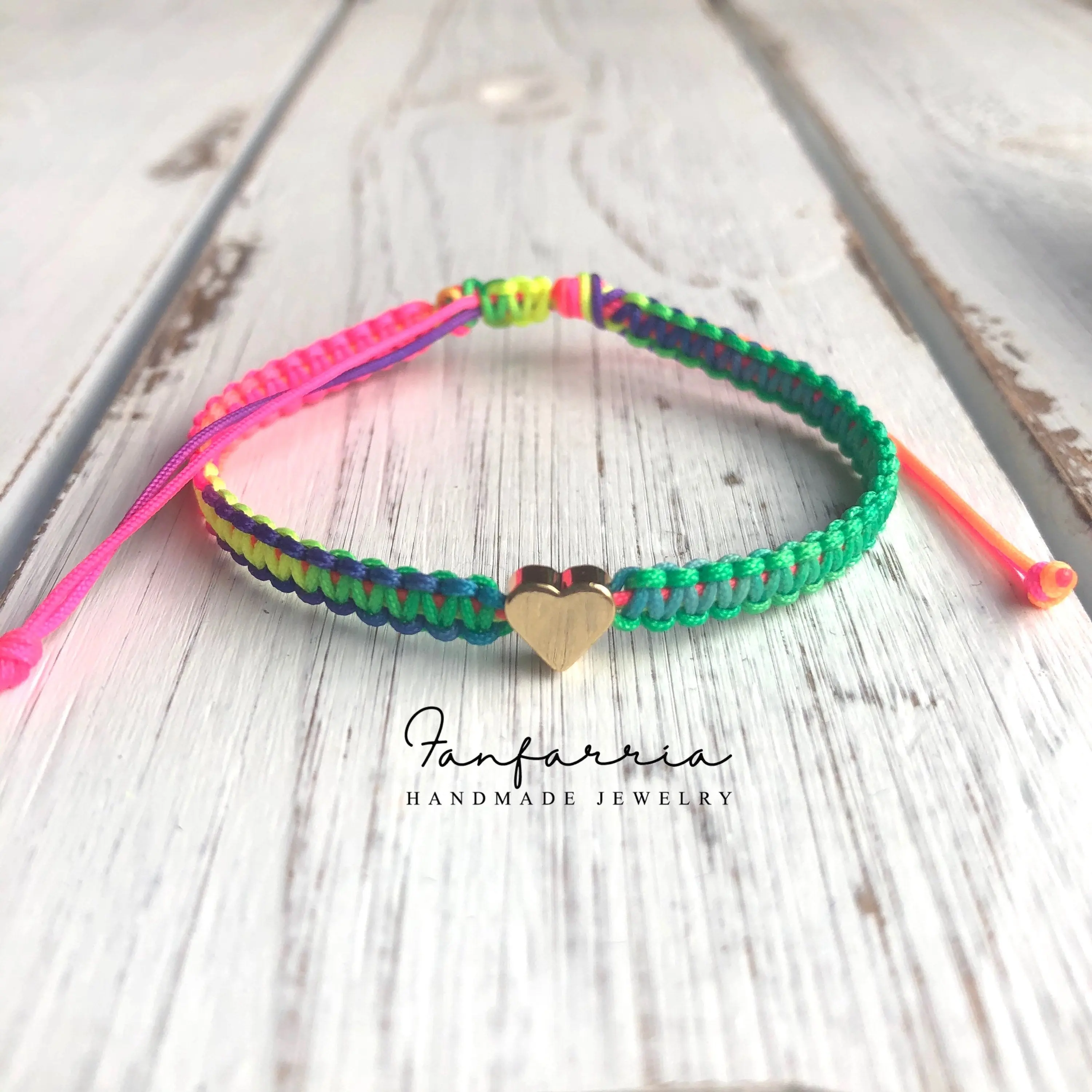 Colorful Heart Braided Anklet Friendship Bracelet