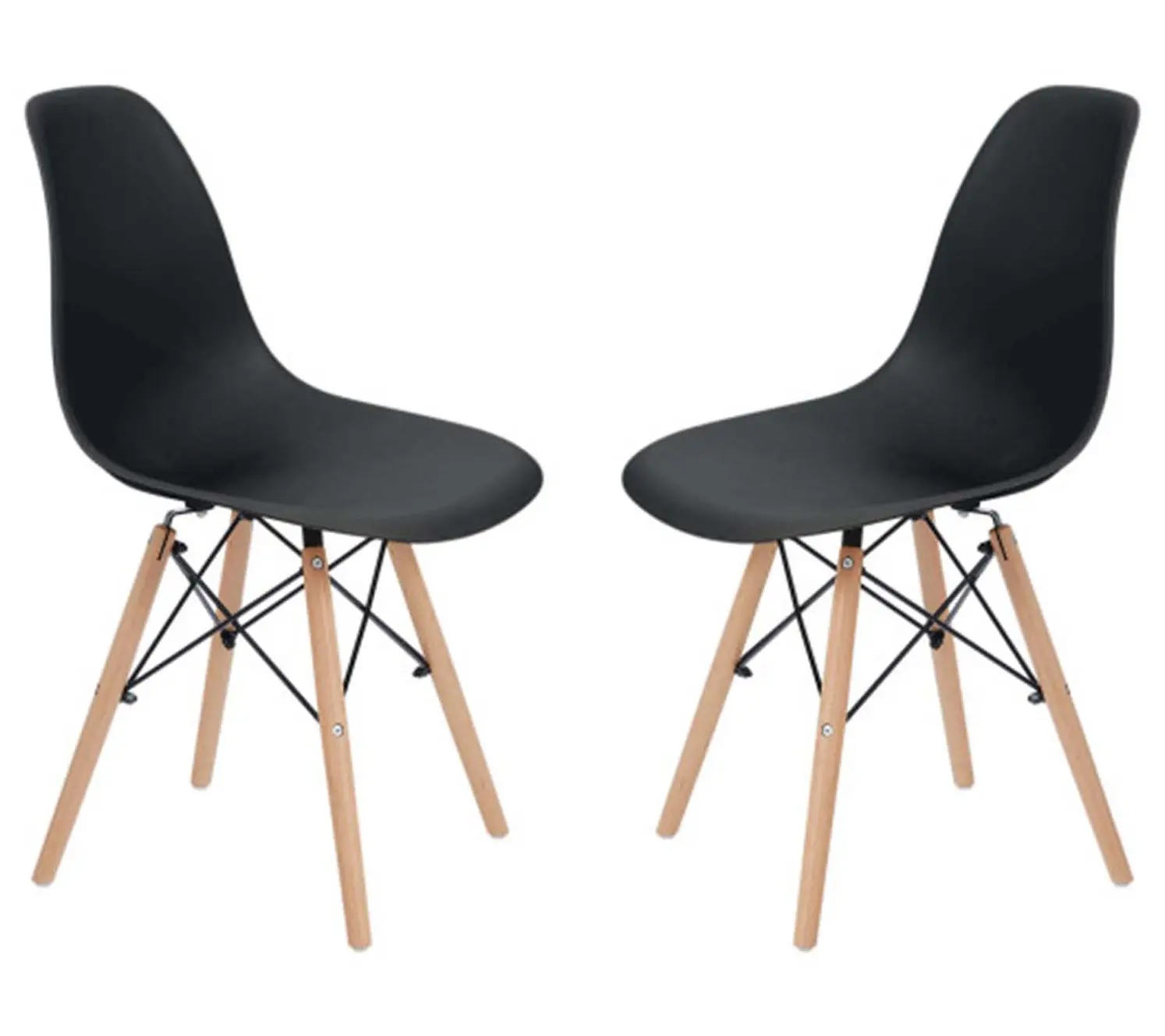 Teamson Home Allan Plastic Side Dining Chair Set of 2