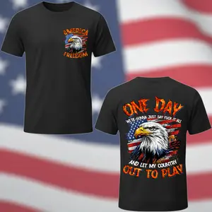 American Eagle Freedom Shirt, Patriotic USA Graphic Tee, Vintage Bald Eagle Flag Design, Independence Day 4th July Outfit, Freedom Spirit Streetwear T Shirt For Men Women