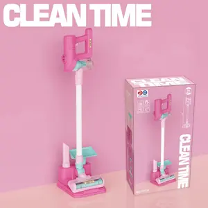 3 in 1 Household Kids Cartoon Vacuum Cleaner,Articles  for Nurturing Children's Interest in Imitating Cleaning and Performing Laborfor Children 3+.Toddler Toy Vacuum Cleaner, Cleaning Set for Ages 3+ ,With Music, Lights ，Pink Christmas gift