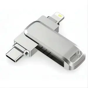 Portable USB Flash Drive, 1 Count 16GB/128GB Type C External Storage Memory Stick for iPad, Thumb Drive for iPhone, PC, Office Accessories