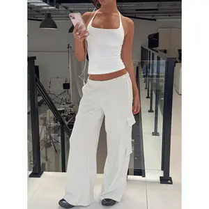 Rozanna Cargo Sweat Pants Grey Marle