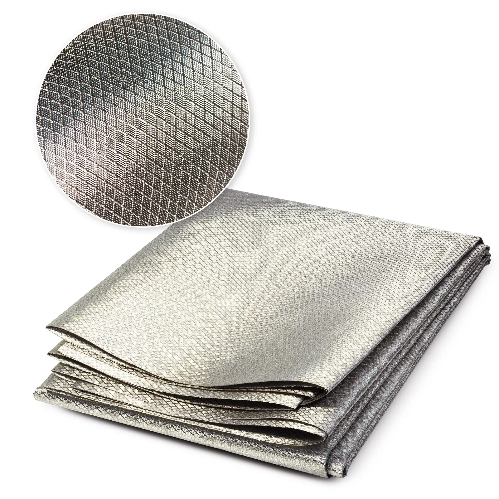Conductive Copper-Nickel Faraday Fabric with Conductive Coating - Thin and Flexible EMI Shielding Cloth for RF Protection, Electronic Shielding Enclosures, Electromagnetic Interference Reduction