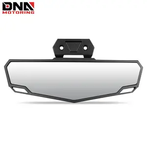 DNA MOTORING Textured Black Cover Irregular Shape Convex Style UTV Rear View Center Mirrors