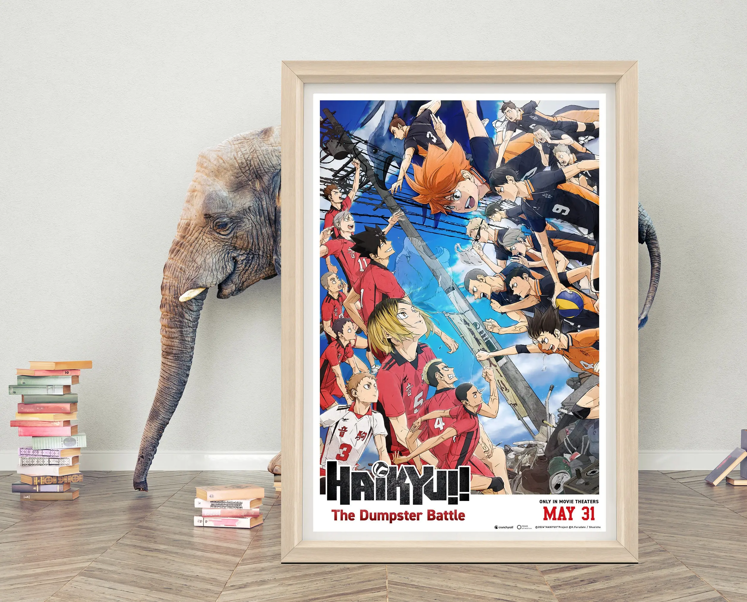 Haikyuu!! The Dumpster Battle Movie Poster Wall Art | 2024 Movie Poster | High Quality Paper Poster | Haikyuu!! (2024) Poster Print