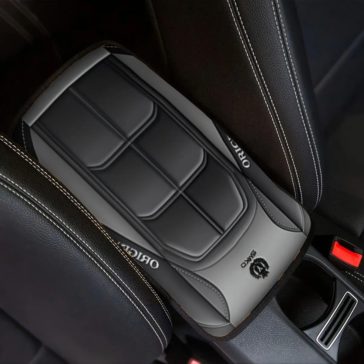 Durable Y Pattern Rubber Armrest Cover, Easy Installation & Cleaning, Comfortable Car Interior Accessory, Aesthetic Car Accessory, Car Interior Decoration, & Design, Car Interior Decorative, Interior Car Accessories, Automotive Decorative Accessories