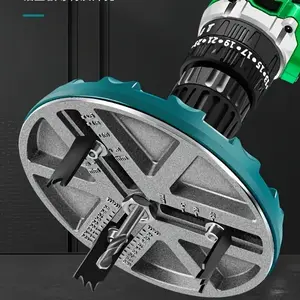 2024Adjustable Round Hole Saw Tool, 1.7"-5" Diameter Drill Bit For Drilling Wood, Plastic, Drywall, Precision Woodworking Tool With Center Drill