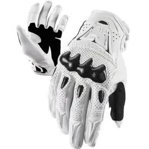 Cycling gloves motorcycle gloves off-road protective carbon fiber pure leather racing gloves Motocross Full Finger