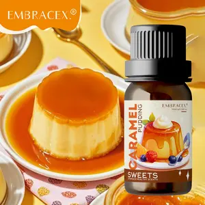 Caramel Pudding Essential Oil, 10ML Food Flavor Essential Oil, Air Freshener, Home Fragrance for Diffuser, Humidifier, DIY Handmade Soap, Candle, Perfume