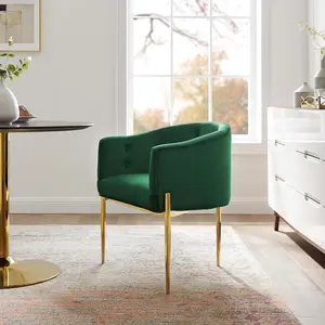 Modway Savour Tufted Performance Velvet Accent Chair in Emerald