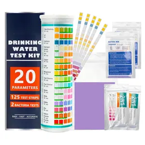 20 in 1 Complete Drinking Water Test Kits, 125 Strips-Well, Tap, Home, City Water Testing Strip for Lead, Chlorine, Hardness, Iron, Fluoride, Copper & More
