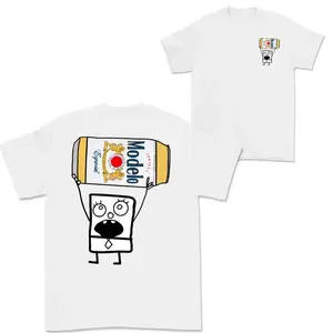 Doodlebob Modelo Essential 2 Sided T-Shirt  Funny Drinking T-Shirt  Summer T-Shirt  Full Color  Unisex  Perfect Gift for Men & Women Menswear Top