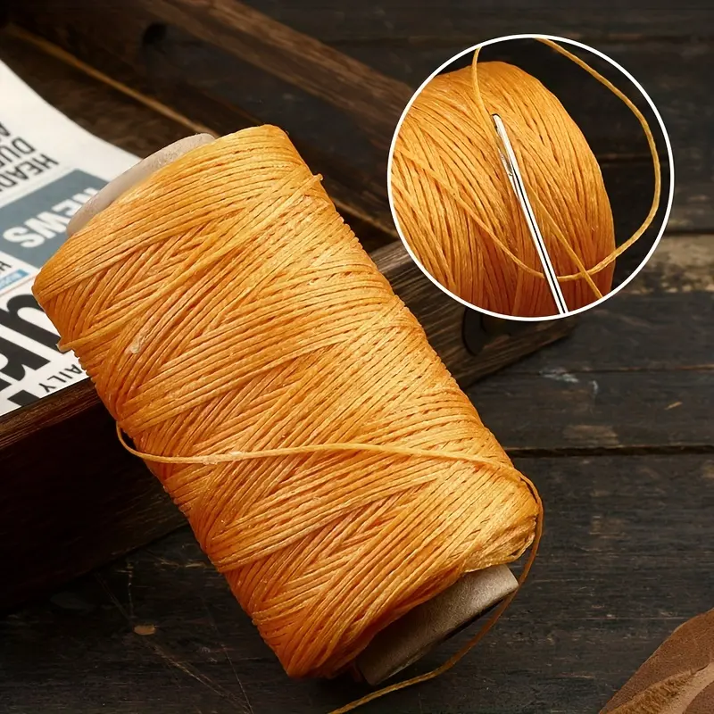 284 Yards Nylon Leather Sewing Waxed Thread - Durable and Versatile Long-Lasting Stitching Solution for Leather Craft, DIY, Shoe Repairing, Leather Projects, and Bookbinding - Easy to Use and Suitable for Beginners