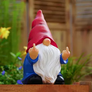 Funny Garden Gnome Statue, Naughty Garden Gnome Decoration for Outdoor or Home Decor, Unique Lawn Ornament, Fun Yard Art, Garden Accessories