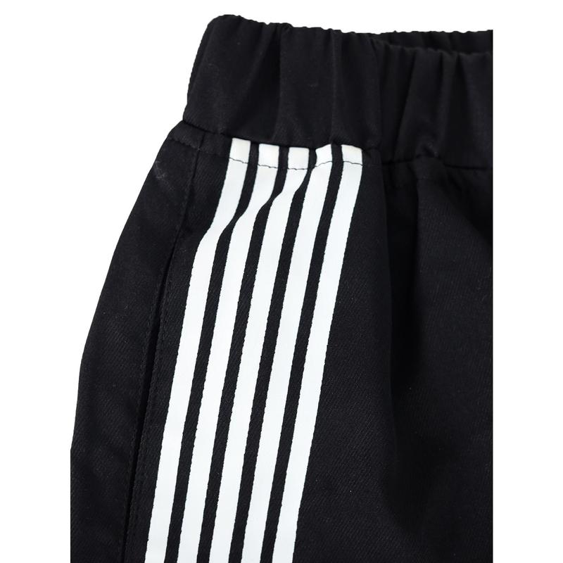 Teen Boys Comfortable Striped Shorts Loose Fit Easy Care School Daily Casual Bottoms Ideal for School and Daily Wear