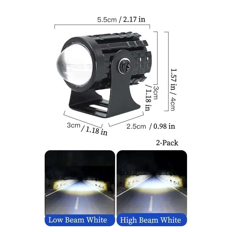 2-Pack Dual White Mini Spot Lights