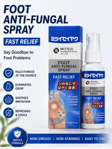 Mitsui Foot Anti-Fungal Spray for Odor & Dry Skin – Daily Use Formula, Quick Relief, Tickle, Cracks, Odor Removal Expert, Non-Greasy, Non-Staining, Easy to Use, 60ml