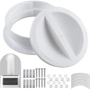 1 Set White Dual Size Wall Mount Connector for Portable Ac Vent Ac Exhaust Hose Coupler for 5 and 5.5 Inches Hose Accessories Plug