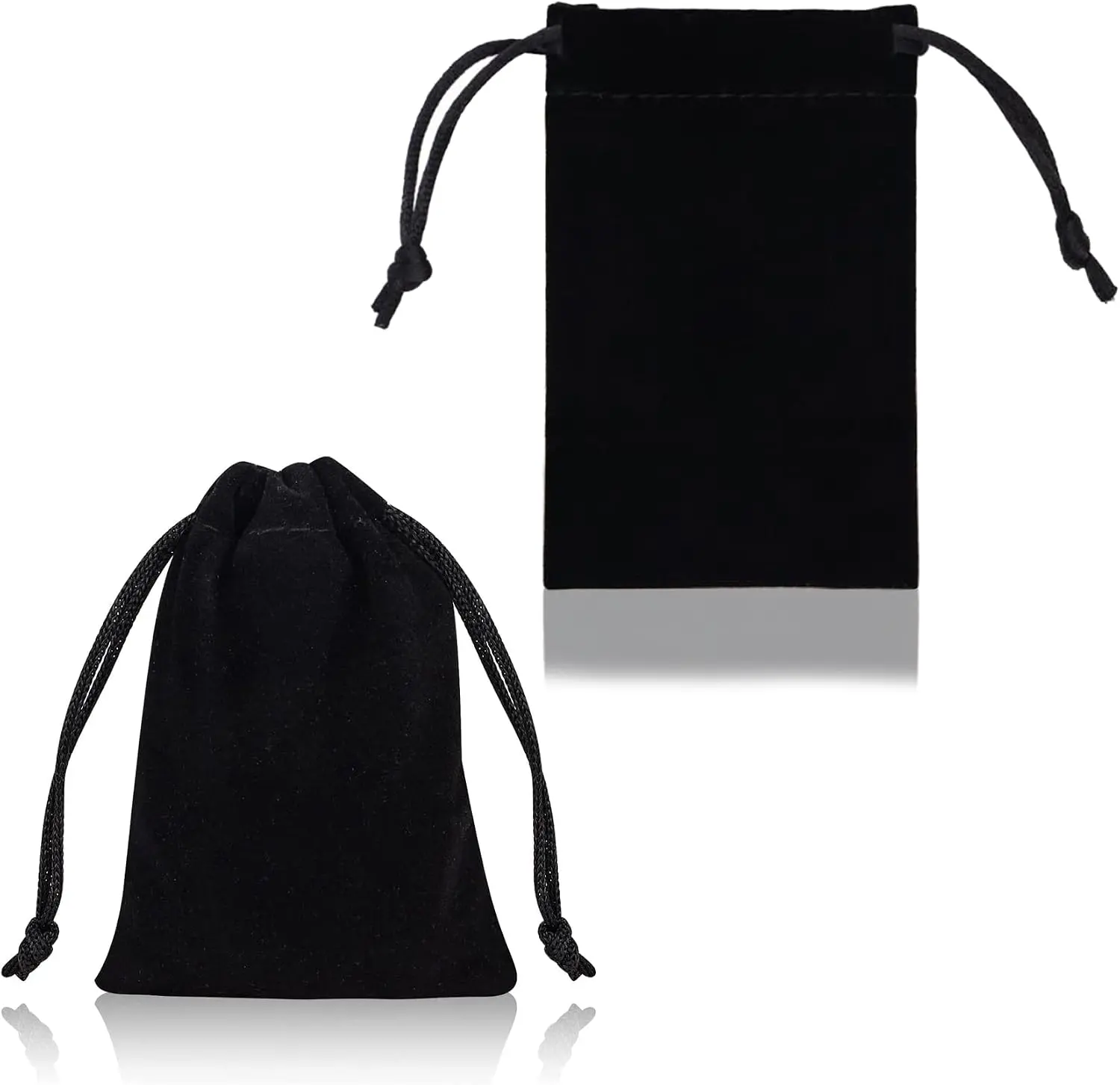 Velvet Cloth Jewelry Bags, Small Gift Pouches Drawstring Bags for Party  Travel Portable, Christmas, Festival, Makeup Favor Organizer Storage Holder Bags, 3x4 Inch 50 Pieces Black