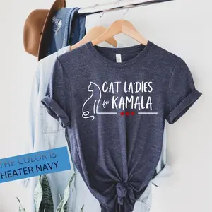 Cat Ladies for Kamala Shirt, Cat Mom Kamala Tee, Democrats Cat Ladies Shirt, Cat Mom Democrat Shirt, Kamala Sirt for Cat Mom