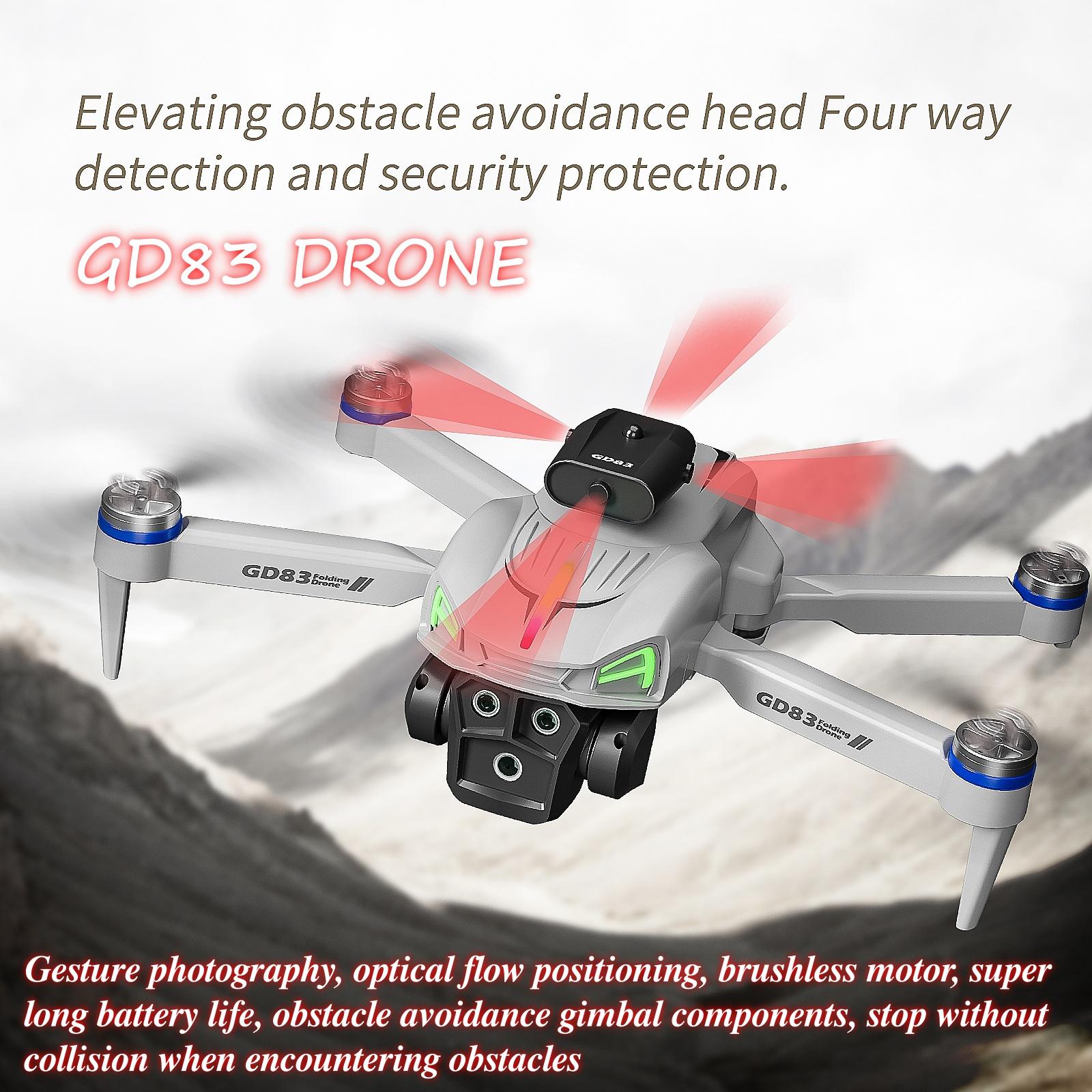 4K  Foldable Flagship Drone, 80M Flight Altitude 7.2M/s Speed 200g 1500M Range, Dual Cameras Brushless Motor Intelligent Following Aerial Photography Drone for Beginners