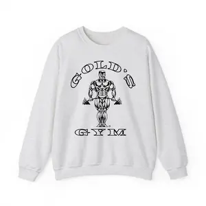 Funny Vintage Golds Gym 1990s Retro Sweatshirt , Workout Gift, Gym Winter outdoor outfit
