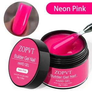 Zopvt Neon Color Gel Modeling Agent 28g, Hard Gel Builder, UV Cured Hard Nail Extension Glue, Professional Manicure Tool