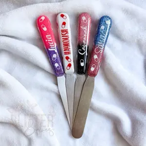 Personalized Counting Spatula - Any Color - Pharmacy Technicians Gift - Custom Glitter Spatulas