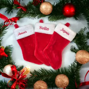 Custom Script Embroidery Stocking