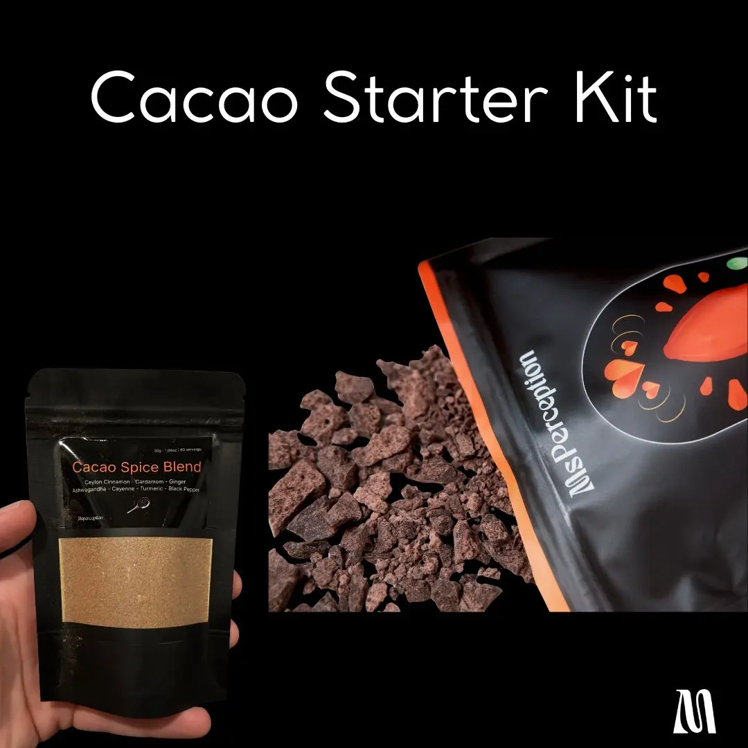 MsPerception Ceremonial Cacao Starter Kit — Criollo Cacao + Cacao Spice Blend