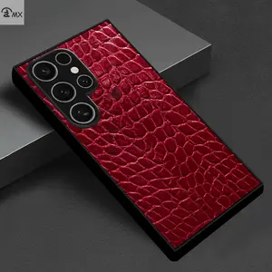 Red Crocodile Detail Close-Up Pattern Shockproof Protective Phone Case, Mobile Phone Accessories for Samsung S26 S25 S24 S23 S22Pro S21 S20 Fe Plus Ultra Pro A56 A55 A54 A53 A52 A51 A36 A35 A34 A32 A26 A25 A24 A23 A16 A15 A14 A06 A05 A03s