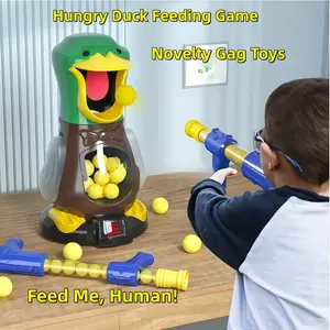 Viral Trendy Funny Hungry Duck Feeding Game, Novelty Desktop Prank Toy, Soft Foam Ball Launcher, Interactive Party Game, Fun Gift for Kids