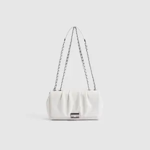 Solid Color Tote Bag – Minimalist Design, Versatile Crossbody Bag
